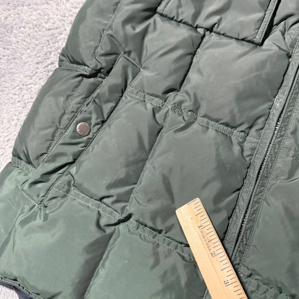 J Crew Expedition‎ Down Puffer Vest Military Green Full Zip Utility Pockets - M